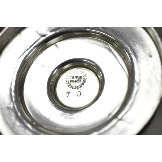 19th Century Racine Silver Plated Victorian Tilting Lemonade Water Pitcher on Stand With Goblets- 3 Pieces For Sale - Image 11 of 12