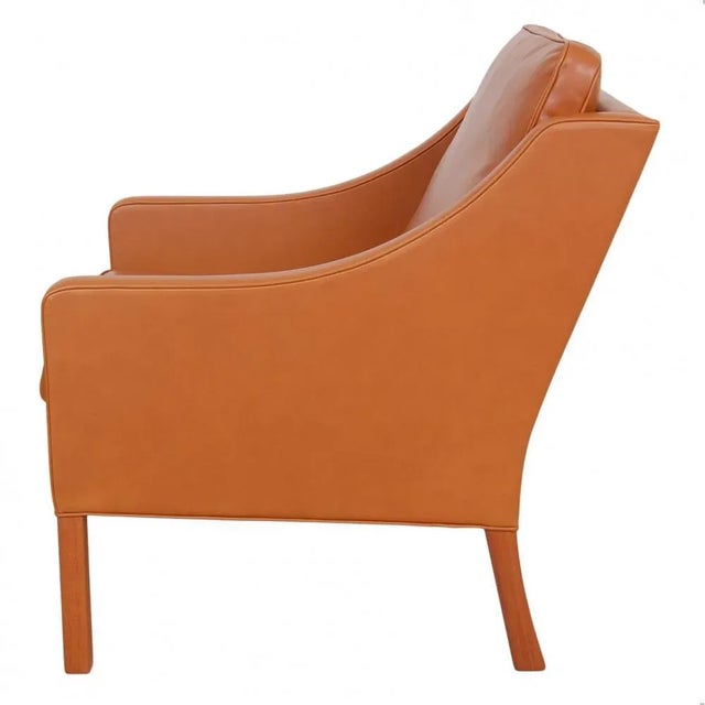 Børge Mogensen Model 2207 Lounge Chair in Walnut and Anilin Leather by Børge Mogensen for Fredericia For Sale - Image 4 of 11