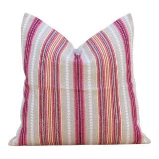 Andean Weave, Large Multi-Stripe Frazada Pillow For Sale