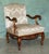 Antique French Walnut Armchairs with Silk Damask, 1880s, Set of 2 For Sale - Image 11 of 18