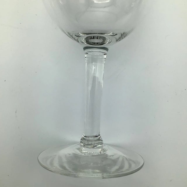 Transparent Platinum Rim Crystal Wine/Water Glasses-Set of 10 For Sale - Image 8 of 13