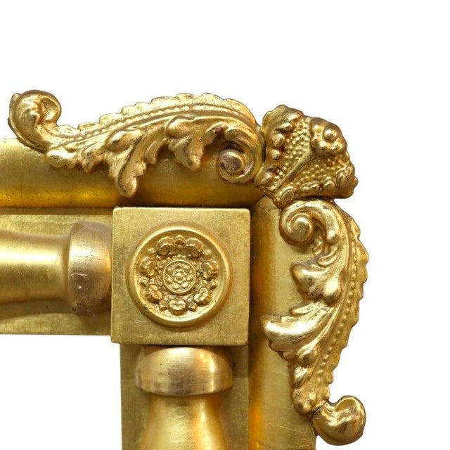 American Early American Empire Gold Gilt Wood Mirror C1840 For Sale - Image 3 of 8