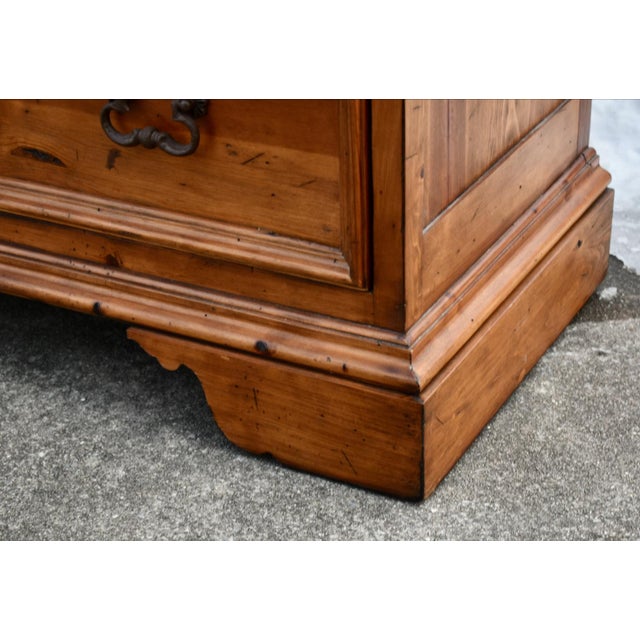 Vintage Henredon Solid Heavy Pine Spanish Baroque Chest of Drawers For Sale - Image 11 of 13