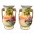 Pair of Antique Dual Handled Nippon Vases For Sale