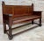 Large Early 20th Century French Bench in Oak with Long Seat, 1940s For Sale - Image 3 of 13