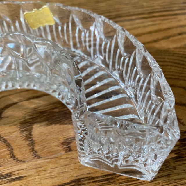 60’s Hamilton Sterling 24kt Gold Plated Crystal West German Dresser Dish For Sale - Image 11 of 13