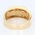 Contemporary 14k Gold Signet Ring With Black Center Stone Bar & Diamonds, Size 7 For Sale - Image 3 of 5