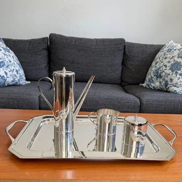 Mid-Century, Silver by Boardman, Modernist Coffee Service With