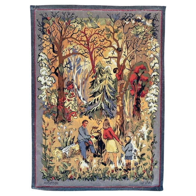 Modern French Aubusson Tapestry Guy Laval from Bobyrugs, 1930s For Sale