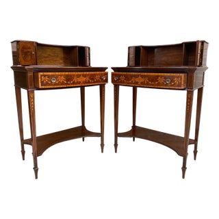 Nightstands with French Marquetry Inlaid, 1920s, Set of 2 For Sale