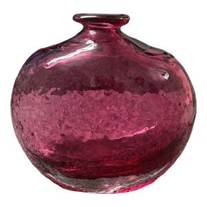 Vintage Mid Century Modern Blown Purple Glass Vase
