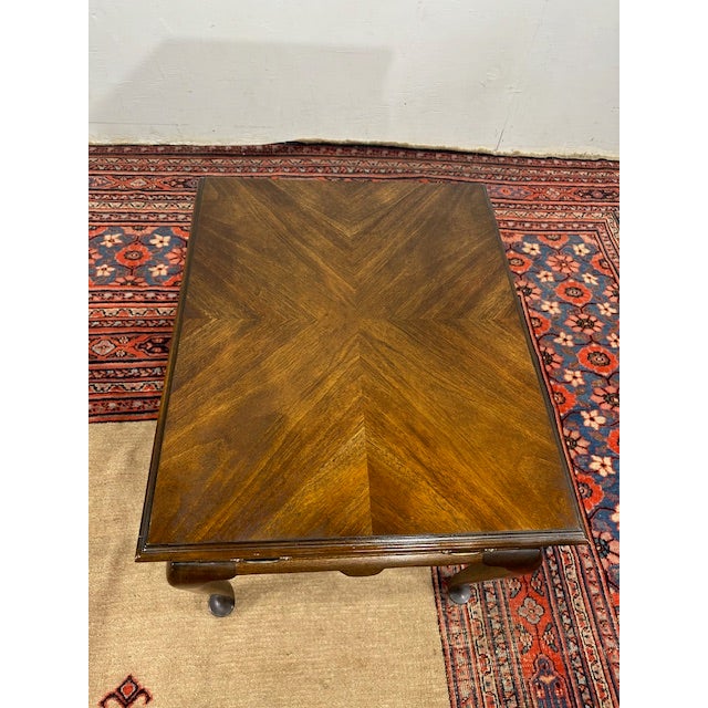 Brown 1990s Drexel Queen Ann Style Mahogany End Table For Sale - Image 8 of 10