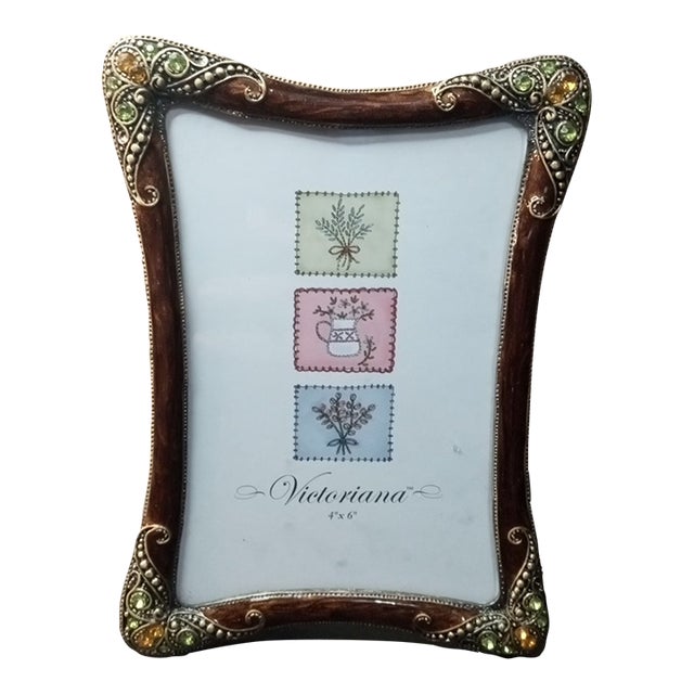 Victoriana Genuine Austrian Crystal Photo Holder For Sale