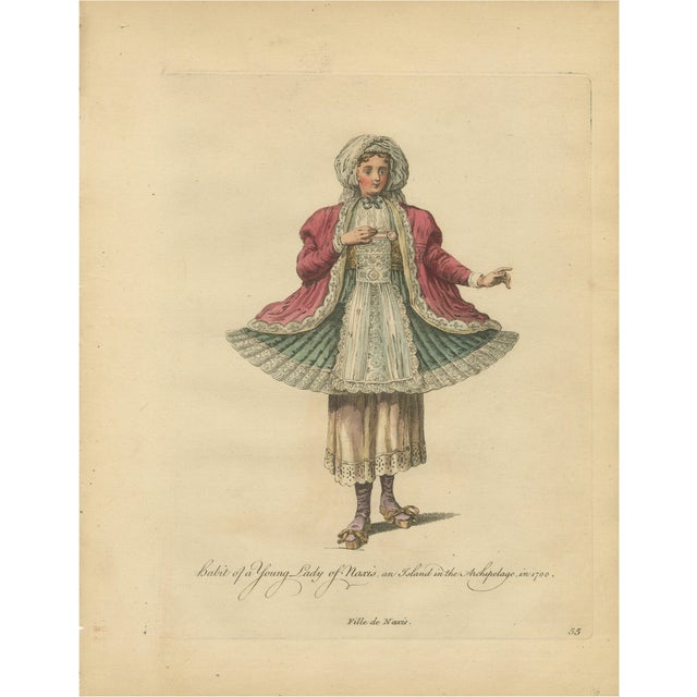 Jefferys, Young Lady of Naxos Archipelago, 1749, Print For Sale