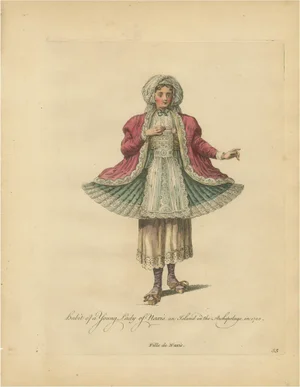 Jefferys, Young Lady of Naxos Archipelago, 1749, Print