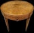 Baker Furniture Company Mid 20th Century Baker Walnut Round Sunburst Gallery Top Drawer Side Table For Sale - Image 4 of 7
