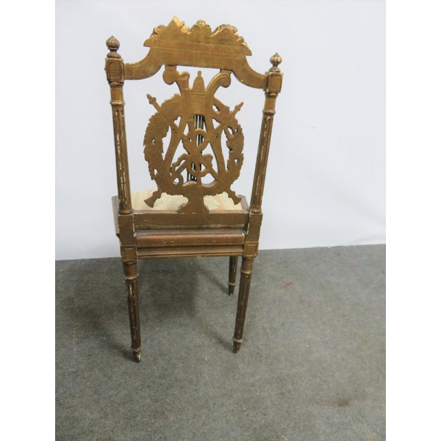 Late 19th Century Louis XV Gold Gilt Carved Music Themed Chair Chairish