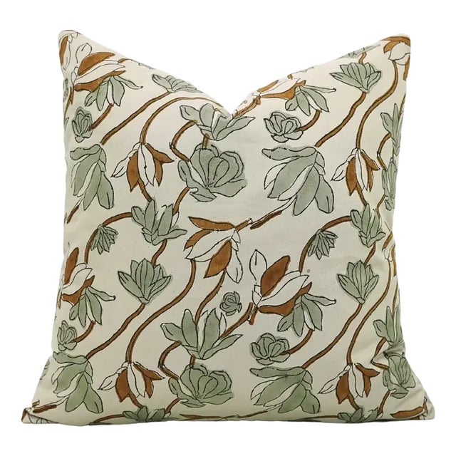Fabdivine Handmade Block Printed Cushion Cover 14x20 Inch Cotton Satin-Shivri For Sale