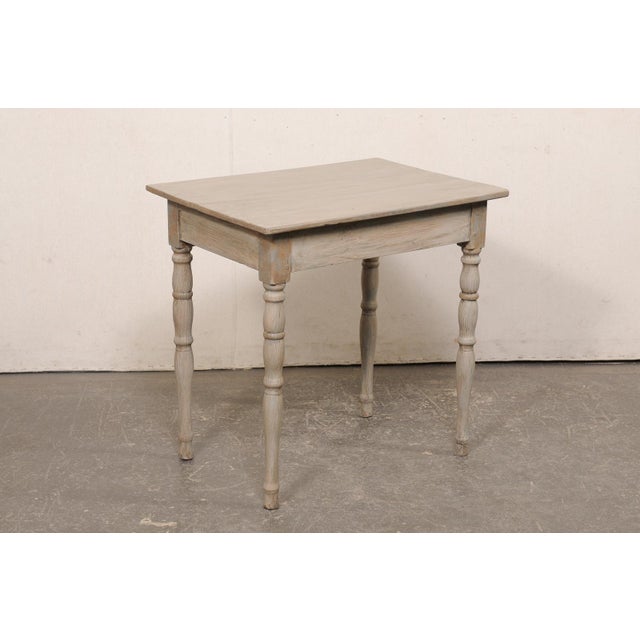 Wood French Painted Oak Accent Table, 19th C. For Sale - Image 7 of 11