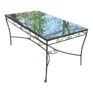 Early 20th Century Salterini Wrought Iron Dining Table, Attributed