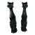 Vintage Mid Century Modern Cubist Cat Sculptures Modernist Art Decor – Hollywood Regency Abstract Cat Pair For Sale