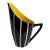 Vintage Hornsea John Clappison Black and White Striped Tall Gaiety Jug With Yellow Inside For Sale