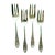 1907 Sterling Silver 3-Tine SaladFork - Monogrammed- Set of 4 For Sale