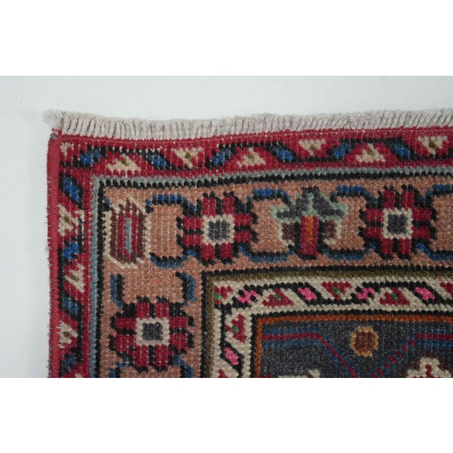Red 1970s Vintage Persian Handmade Wool 10x12 Red Area Rug For Sale - Image 8 of 11