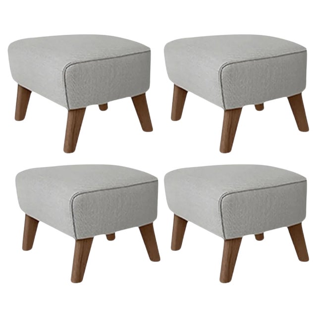 Light Grey Smoked Oak Raf Simons Vidar 3 My Own Chair Footstools by Lassen, Set of 4 For Sale