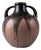Pink and Black Flame Glazed Stoneware Vase with Double Handle by G. Méténier, 1920s For Sale
