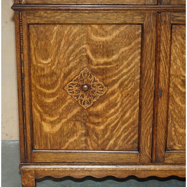 Antique English Astral Glazed Display Cabinet from Roberts, 1900s For Sale - Image 6 of 18