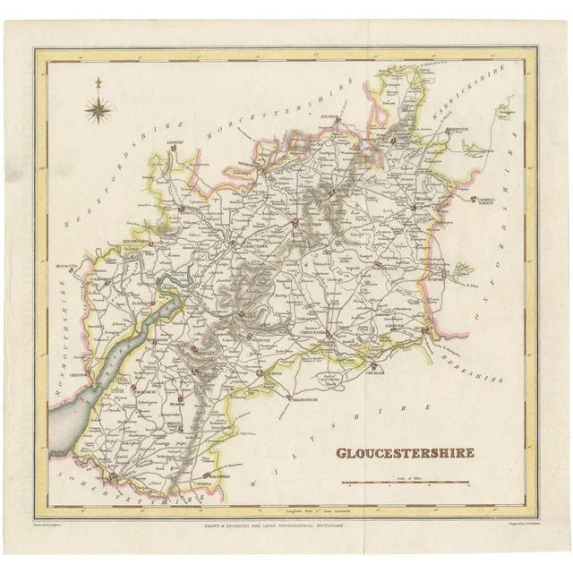 Map of Gloucestershire by Samuel Lewis, 1844 For Sale - Image 10 of 10
