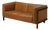 Two-Seater Sofa in Walnut and Leather by Julien Renault For Sale