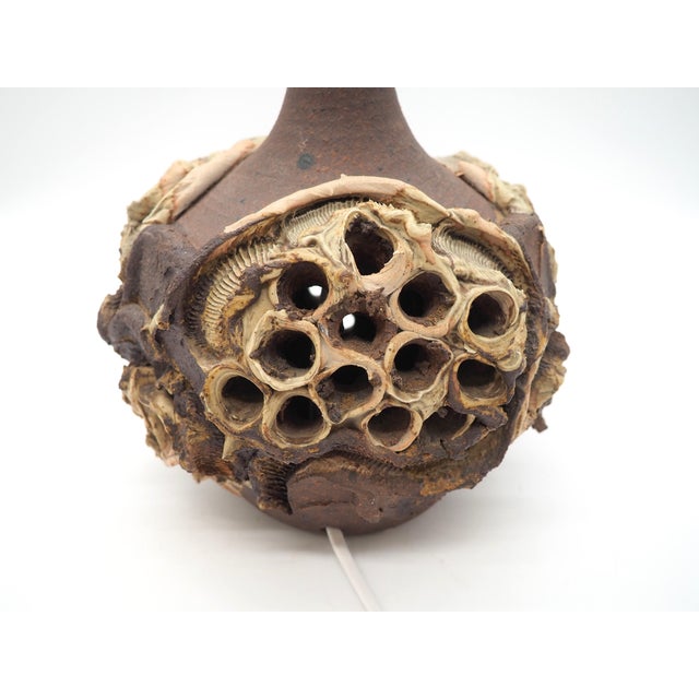 Handcrafted Ceramic Table Lamp by Bodil Marie Nielsen for Bodil Marie Nielsen, 1970s For Sale - Image 4 of 12