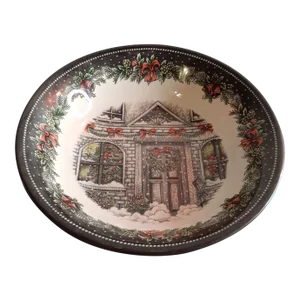1960s Royal Stafford Made in Burslem England Transferware Bowl