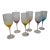Mid-Century Modern Moser Inspired Pebble Cut Wine Glasses - Set of 6 For Sale