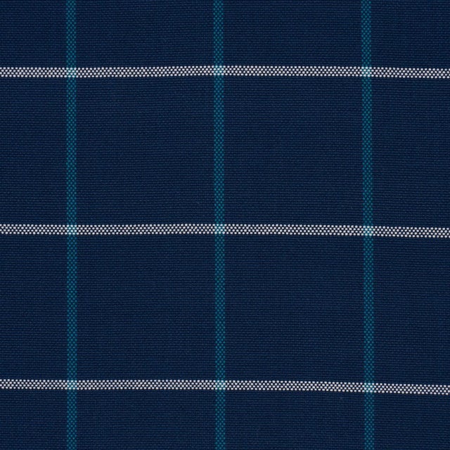 Contemporary SAMPLE - Schumacher X Mark D. Sikes Frannie Windowpane Fabric In Navy For Sale - Image 3 of 4