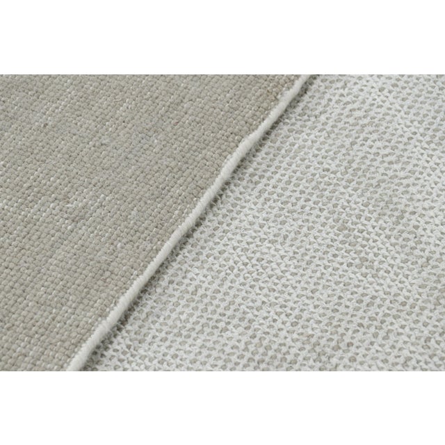 Gray Rug & Kilim’s Oversized Textural Rug in Gray and White Tones & Striae For Sale - Image 8 of 8