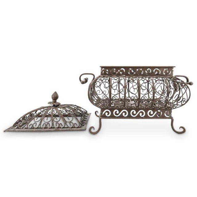Vintage Scrolling Iron Casket For Sale In Miami - Image 6 of 7