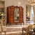 Baroque Venetian Hand-Carved Walnut & Burl Walnut Wardrobe with Mirror, 1910s For Sale - Image 11 of 13