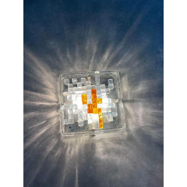 Vintage Italian Sculptural Glass Wall Light from Poliarte, 1970s For Sale - Image 14 of 15