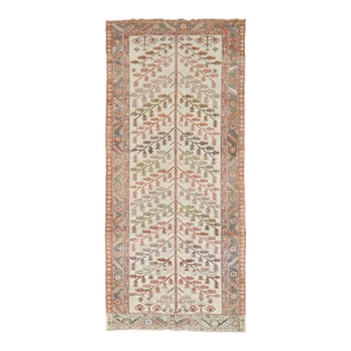 Early 20th Century Ivory Branch Pattern Persian Bakhtiari Accent Runner - 4'2" x 9'2" For Sale