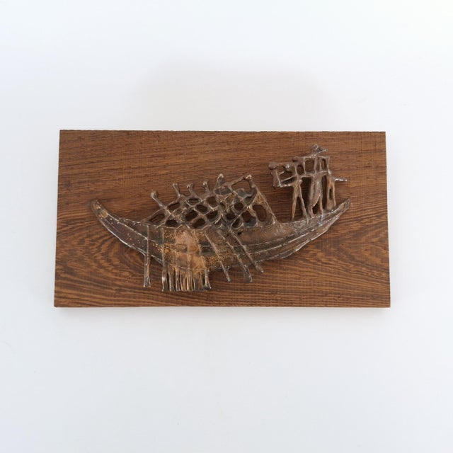 Mid-Century Modern Copper Wall Relief by Puck Stocklassa, 1960s For Sale - Image 9 of 9