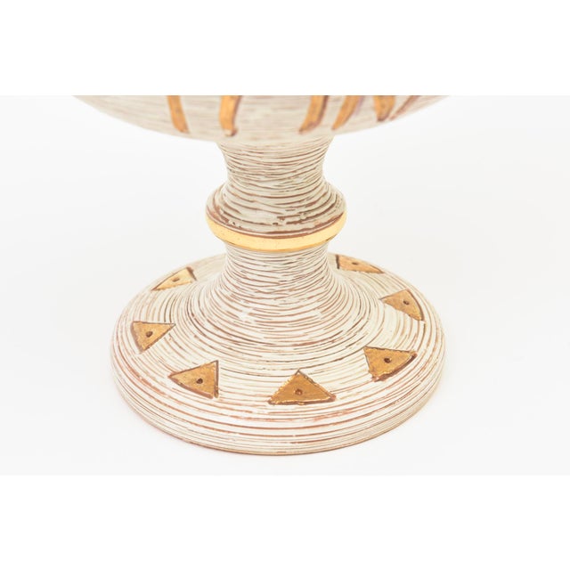 Vintage Fratelli Fanciullacci Ceramic Sgraffiti Pedestal Vase Bowl With Horse Motif, Italy, 1960's For Sale In Miami - Image 6 of 8