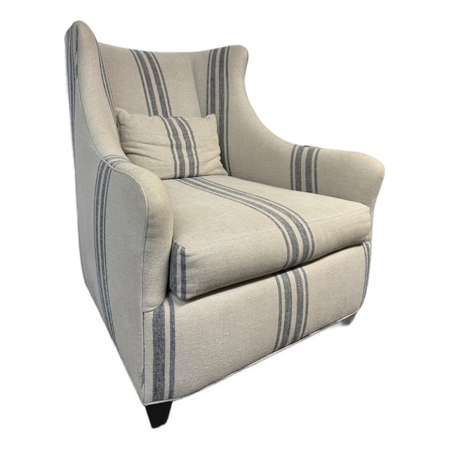Cisco Brothers Lloyd Striped Arm Chair For Sale