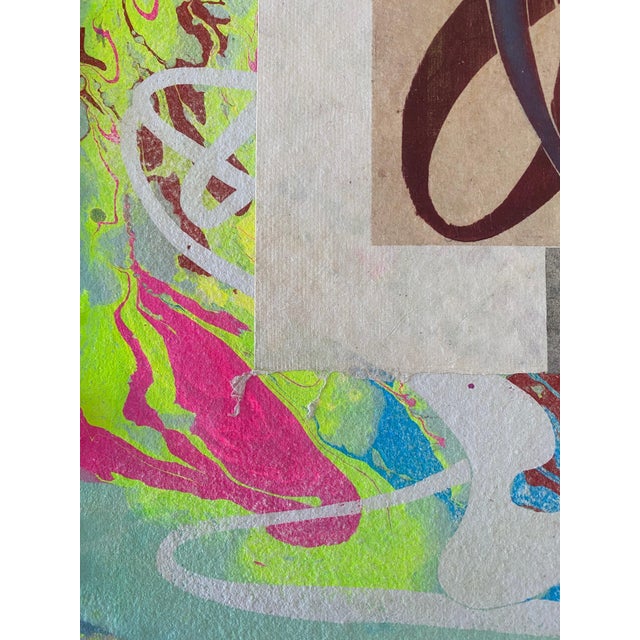 Steven Sorman, American Artist Handmade Multi Colored Paper With Collage Steven Sorman, 2003 For Sale - Image 4 of 8