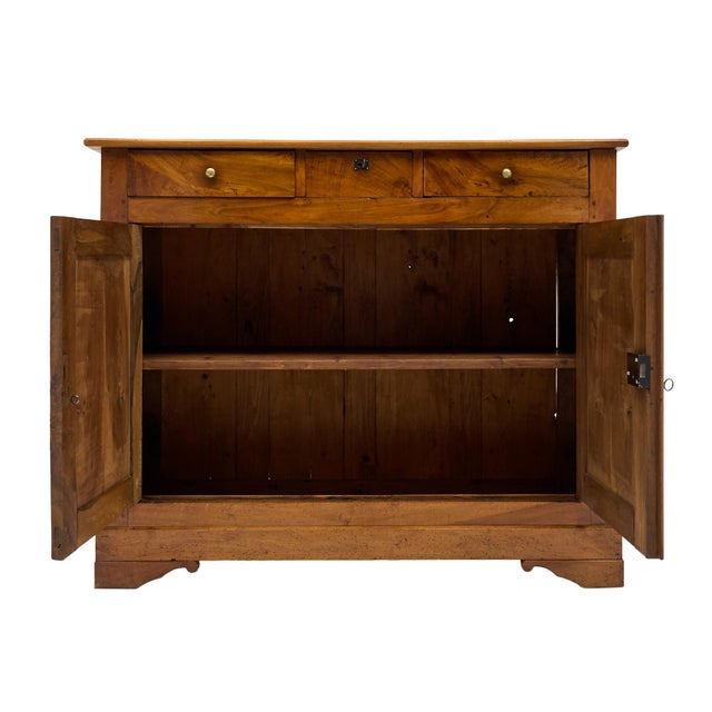Mid 19th Century French Restauration Period Blond Walnut Buffet, Circa 1845 For Sale - Image 5 of 9