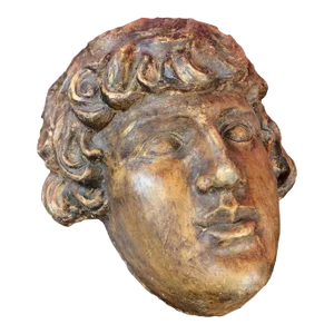 Early 20th Century Florentine Terracotta Sculpture – Male Face Bust