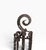 Exceptional five piece hand forged iron fireplace tool set in very fine original, clean and ready to use condition,...