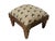 African Square Wooden Footstool W/ Vintage African Kuba Cloth Textile 12.5" H For Sale - Image 3 of 6